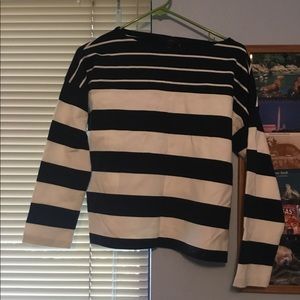 J Crew blue striped shirt